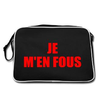 je m'en fous - Sac Retro - noir/blanc - Dos