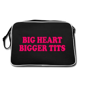 big heart bigger tits - Sac Retro - noir/blanc - Dos