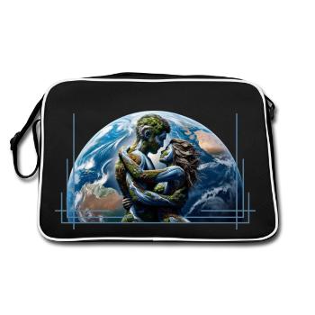 L’homme et la femme de la terre – Les éléments de la nature - Sac Retro - noir/blanc - Dos
