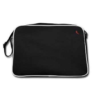 Chilischote - Retro Tasche - Schwarz/Weiß - Hinten