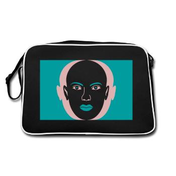 Women's Design - Retro Bag - black/white - Back