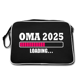 Oma 2025 - Retro Tasche - Schwarz/Weiß - Hinten