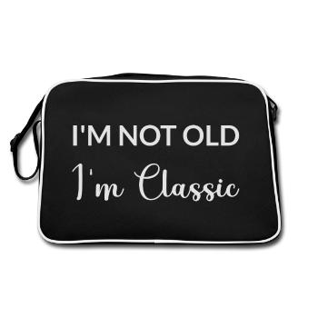 I'M NOT OLD I'M CLASSIC – Father's Day - Mother's Day - Retro Bag - black/white - Back