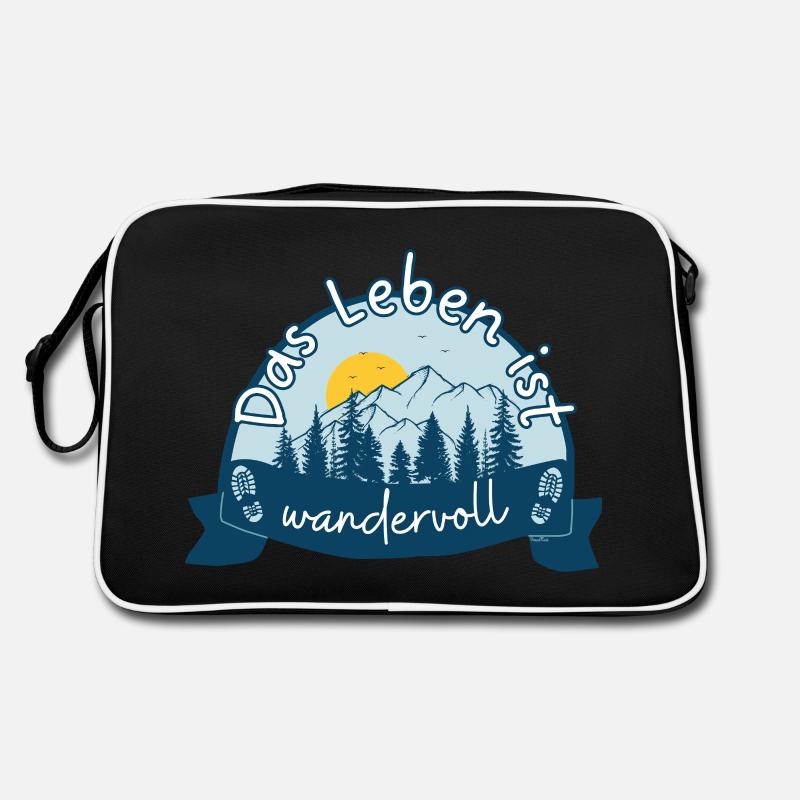 Das Leben ist wandervoll Wanderer & Bergsteiger Retro Tasche