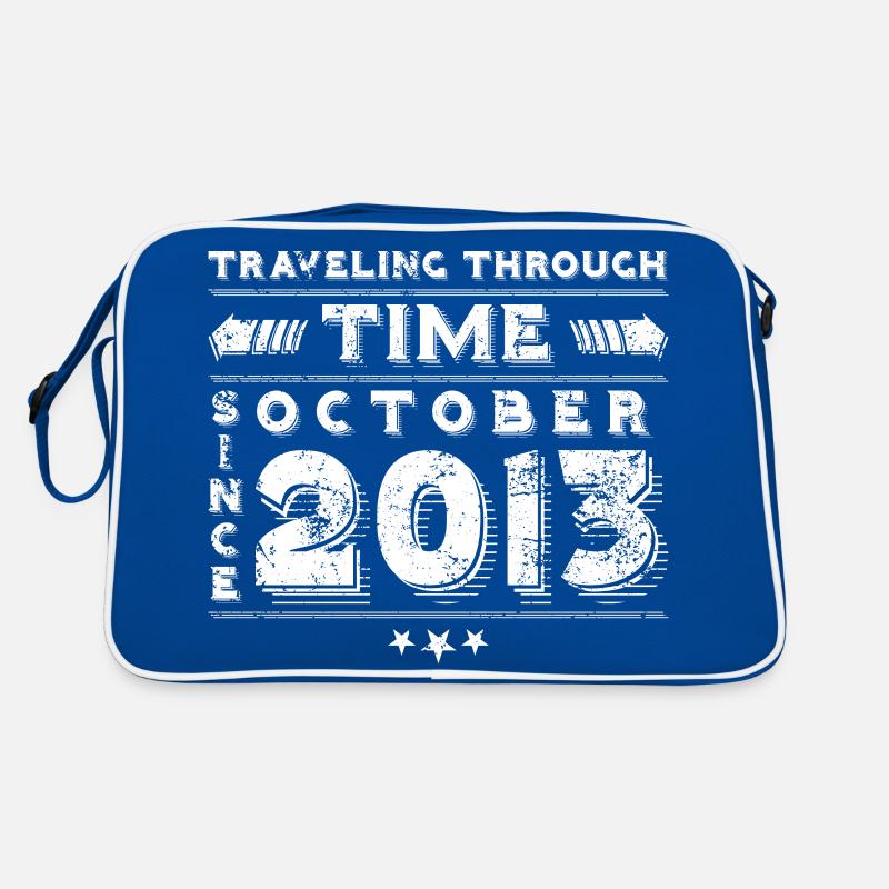Vintage Zeitreise Geburtstags Design Oktober 2013 Retro Tasche