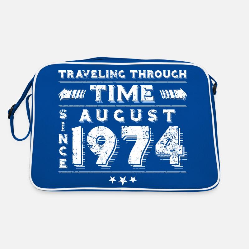 Vintage Zeitreise Geburtstags Design August 1974 Retro Tasche