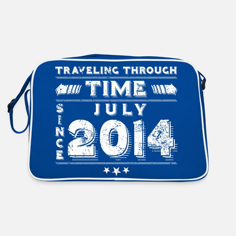 Vintage Zeitreise Geburtstags Design Juli 2014 Retro Tasche