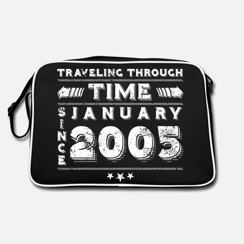 Conception d'anniversaire de voyage dans le temps vintage janvier 2005 Sac Retro