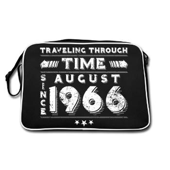 Vintage Time Travel anniversaire Design août 1966 - Sac Retro - noir/blanc - Dos