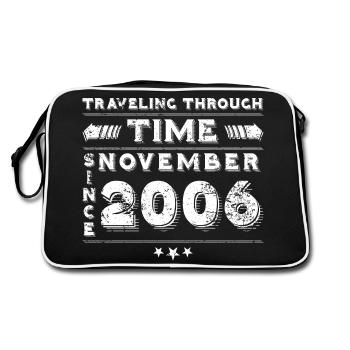 Vintage Time Travel anniversaire Design novembre 2006 - Sac Retro - noir/blanc - Dos