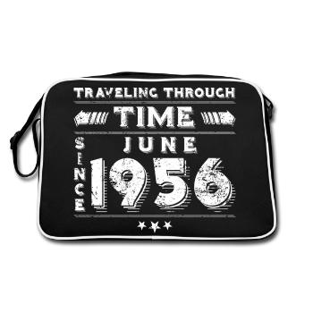 Vintage Time Travel anniversaire Design juin 1956 - Sac Retro - noir/blanc - Dos