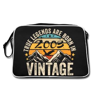 Jahrgang 2003. Jahrgang 2003. Geburtstagsgeschenk - Retro Tasche - Schwarz/Weiß - Hinten
