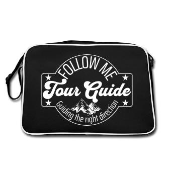 Tour Guide - Retro Tasche - Schwarz/Weiß - Hinten
