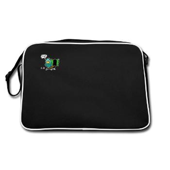 Coucou horloge coucou horloge forêt noire bande dessinée drôle - Sac Retro - noir/blanc - Dos