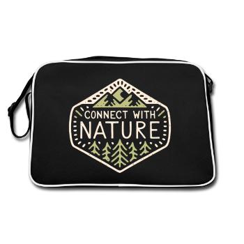 Connect with nature - Sac Retro - noir/blanc - Dos