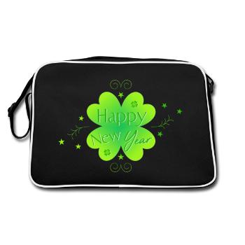 Happy New Year - Retro Bag - black/white - Back