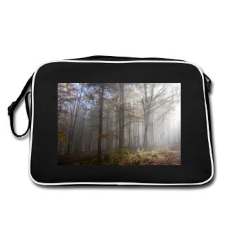 Herbststimmung - Retro Tasche - Schwarz/Weiß - Hinten