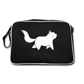 Chat en mouvement Amoureux des chats - Sac Retro - noir/blanc - Dos