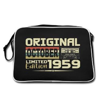 Anniversaire Octobre 1959 Original | Octobre 1959 - Sac Retro - noir/blanc - Dos