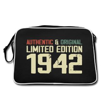 1942 Birthday Gift 1942 Vintage 1942 Retro - Retro Bag - black/white - Back