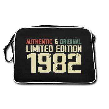 1982 Birthday Gift 1982 Vintage 1982 Retro - Retro Bag - black/white - Back