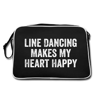 Line Dancing Makes My Heart Happy - Retro Bag - black/white - Back