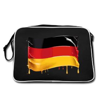 GERMAN FLAG FLAG GERMANY - Retro Bag - black/white - Back