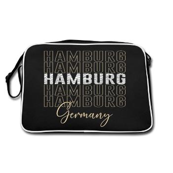 Hambourg, Font, Allemagne - Sac Retro - noir/blanc - Dos