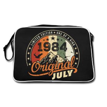 1984 Juillet 1984 Chemise Anniversaire 1984 Cadeau - Sac Retro - noir/blanc - Dos