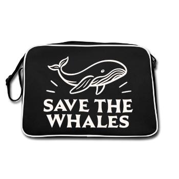 Sauver les baleines - Sac Retro - noir/blanc - Dos
