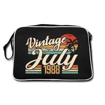 July 1988 Gift, 36th Anniversary July 1988 - Retro Bag - black/white - Back