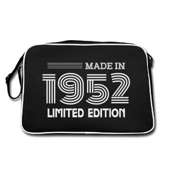 1952 Birthday Gift Idea 1952 - Retro Bag - black/white - Back
