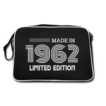 1962 Geburtstagsgeschenk 1962 Geschenkidee - Retro Tasche - Schwarz/Weiß - Hinten