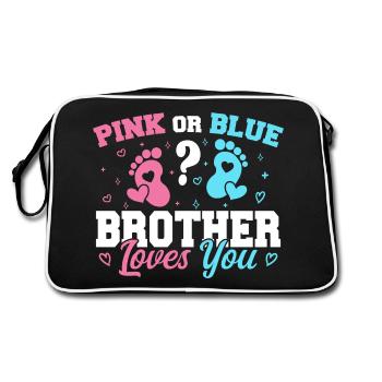 Pink Or Blue Brother Loves You - Brother - Sac Retro - noir/blanc - Dos