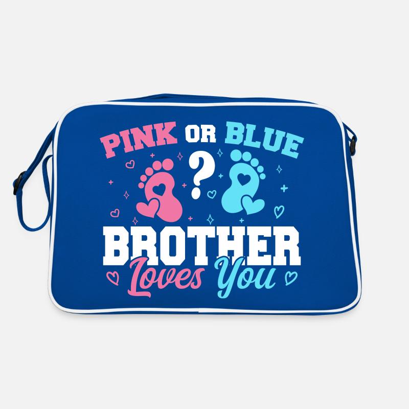 Rosa oder Blau Bruder liebt dich - Brother Retro Tasche
