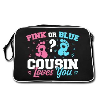 Pink Or Blue Cousin Loves You - Cousin - Sac Retro - noir/blanc - Dos