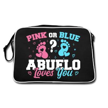 Pink Or Blue Abuelo Loves You - Abuelo Grandpa - Sac Retro - noir/blanc - Dos
