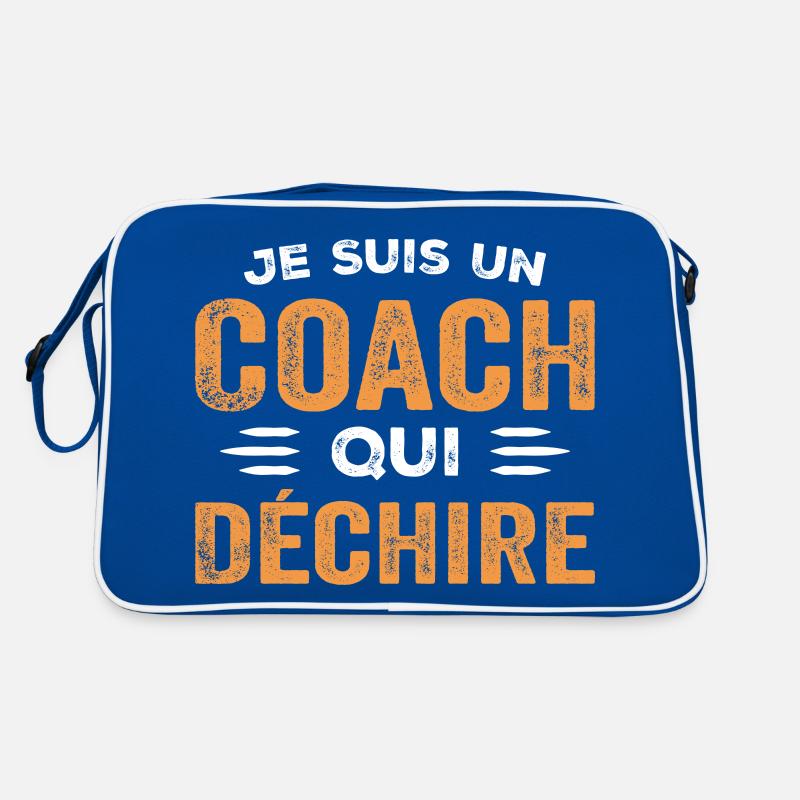 Ich bin ein Trainer, der Humor liebt Retro Tasche