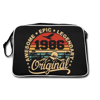Original 1986 Cadeau Anniversaire 1986 Rétro 1986 - Sac Retro - noir/blanc - Dos