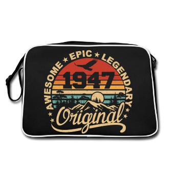 Original 1947 Birthday Gift 1947 Retro 1947 - Retro Bag - black/white - Back