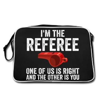 Funny Referee For Men Women Sports Ref Gag Referee - Sac Retro - noir/blanc - Dos
