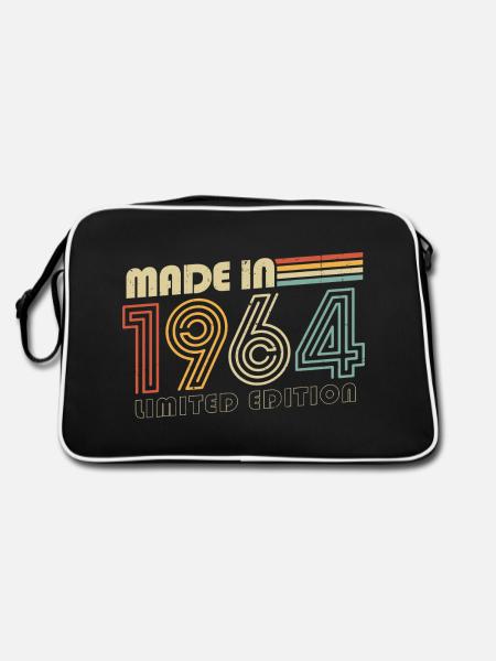 1964 Vintage Born rétro Vintage anniversaire - Sac Retro - noir/blanc