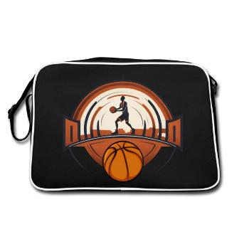 Airborne Basketball Logo - Retro Bag - black/white - Back