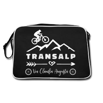 Transalp Via Claudia Augusta Vélo électrique - Sac Retro - noir/blanc - Dos