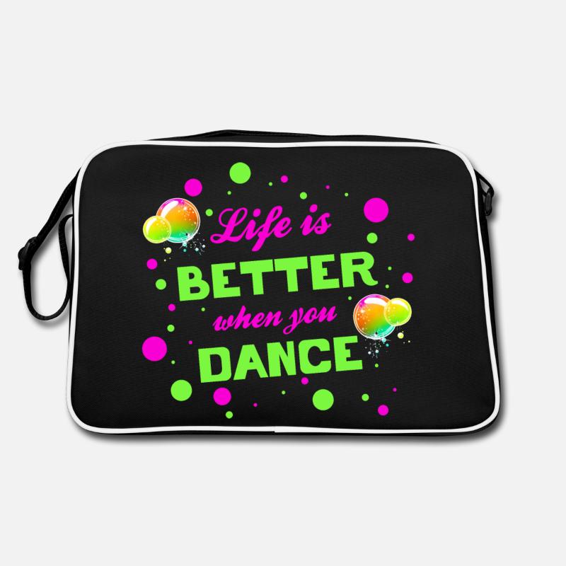 Life is better when you dance - Tanzen Tänzer Retro Tasche