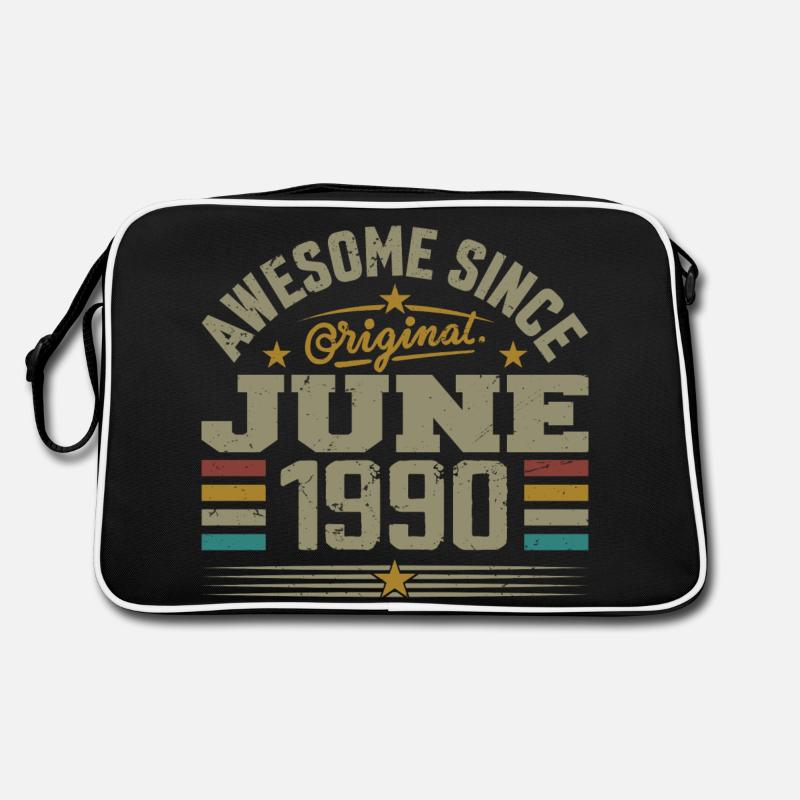 June 1990 Birthday Gift June 1990 June Retro Bag
