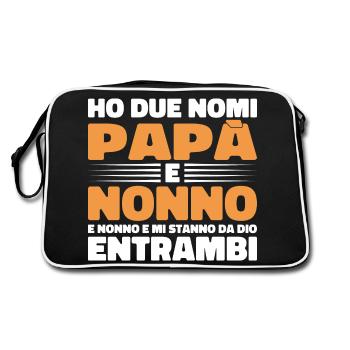 Papa et grand-père - Sac Retro - noir/blanc - Dos