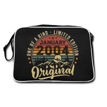 January 2004 | Birthday Born In January 2004 - Retro Bag - black/white - Back