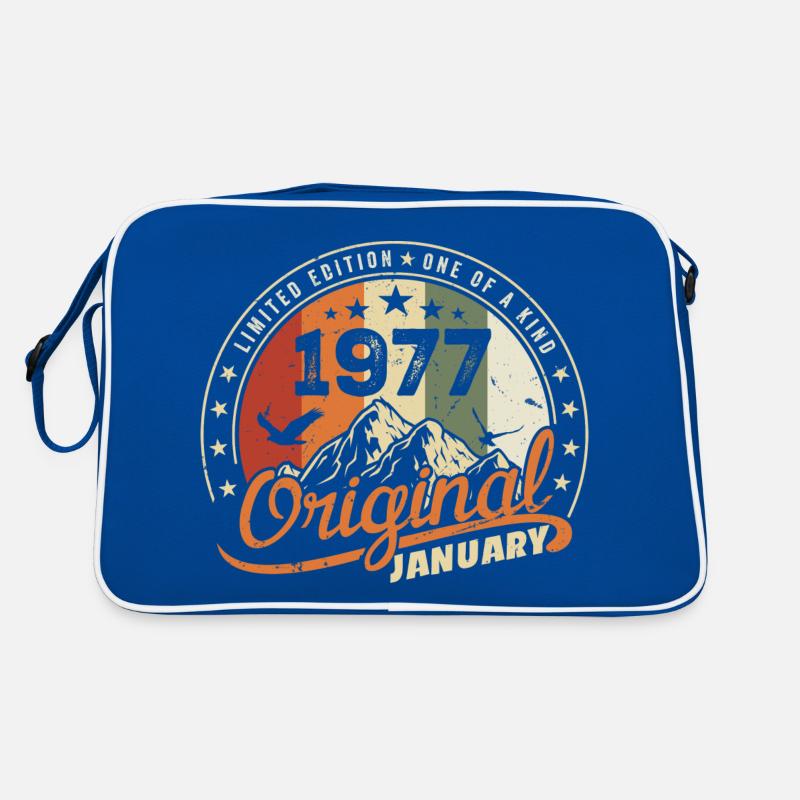 Original Né en Janvier Anniversaire | Janvier 1977 Sac Retro