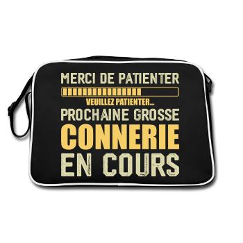 Prochaine connerie rigolo - Sac Retro - noir/blanc - Dos